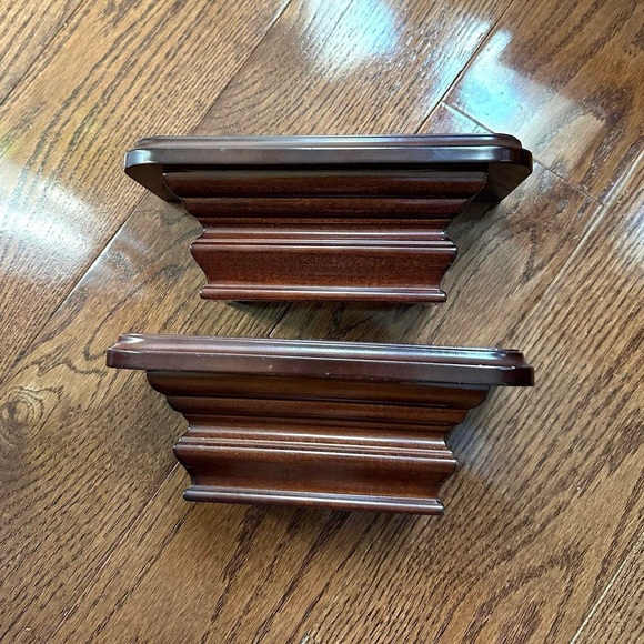 Bombay Vintage Mahogany Wood Floating Shelves (2)